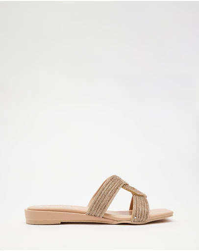 Holster - Zara Low Wedge Sandals - Tan - Women's