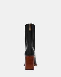 Steve Madden - Downtown Black Leather Booties