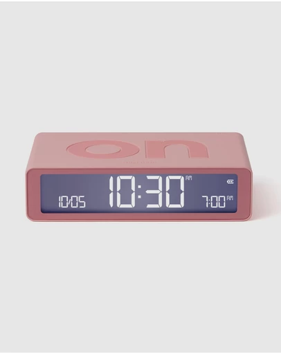 Lexon - Lexon Flip Classic Reversible Alarm Clock - Pink