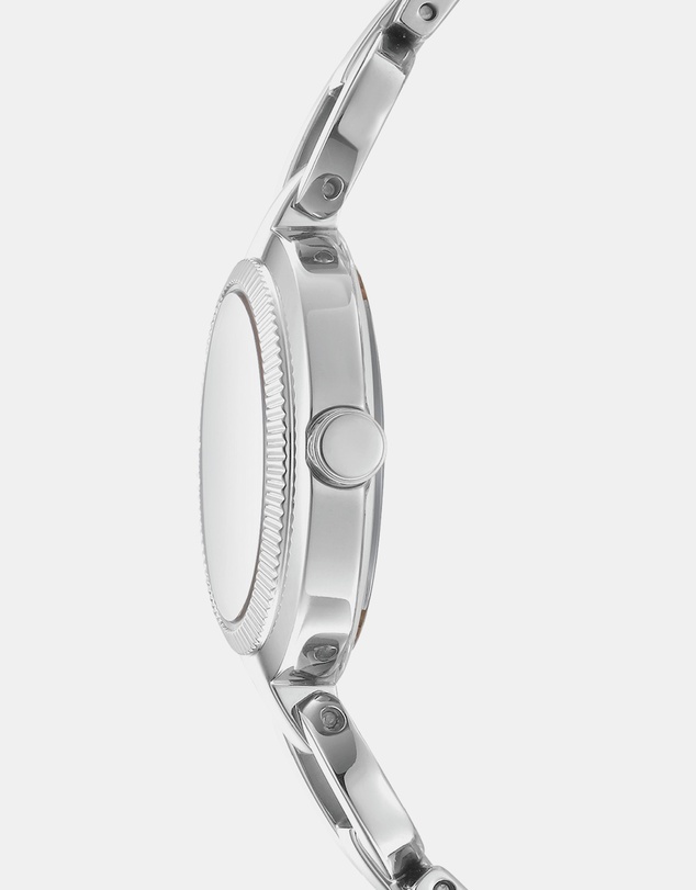 DKNY - Open Link Silver 28mm Pink Womens Watch