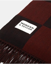Morgan & Taylor - Checkmate Soft Touch Throw Blanket in Black