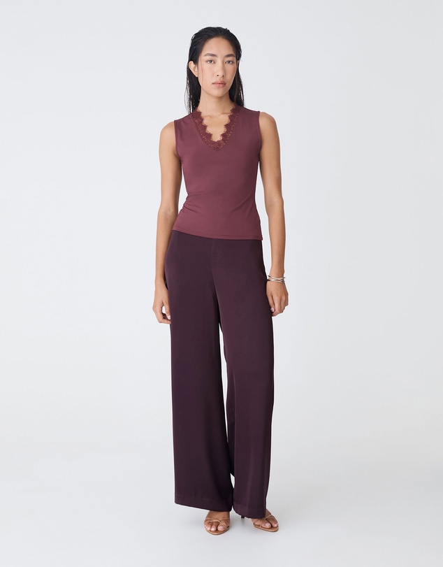 Forcast - Asma Satin Wide Leg Pants