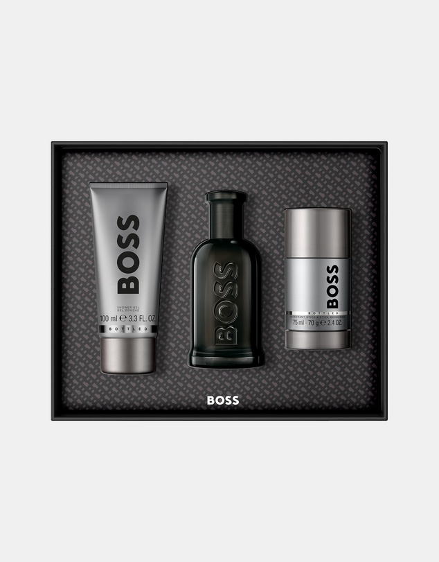 BOSS - Boss Bottled Parfum, Shower Gel, And Deodorant Stick For Men Trio Gift Set