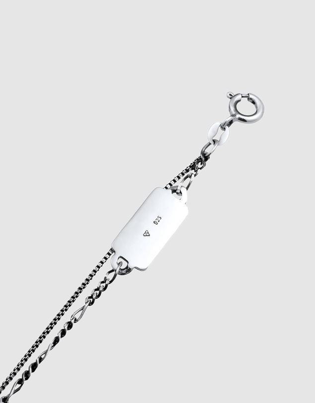 Kuzzoi - ICONIC EXCLUSIVE - Circle Pendant Necklace in Oxidised 925 Sterling Silver