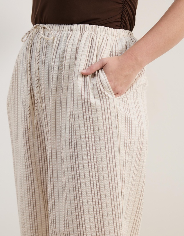 Atmos&Here Curvy - Tenley Wide Leg Drawstring Pants