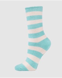 Bamboozld - 3 Pack Fluffy Bamboo Lounge Bed Crew Socks