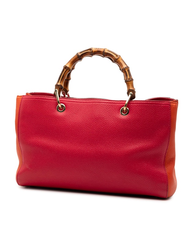 Pre-Loved by Azura Reborn - Pre-Loved Medium Bicolor Calfskin Bamboo Shopper Satchel