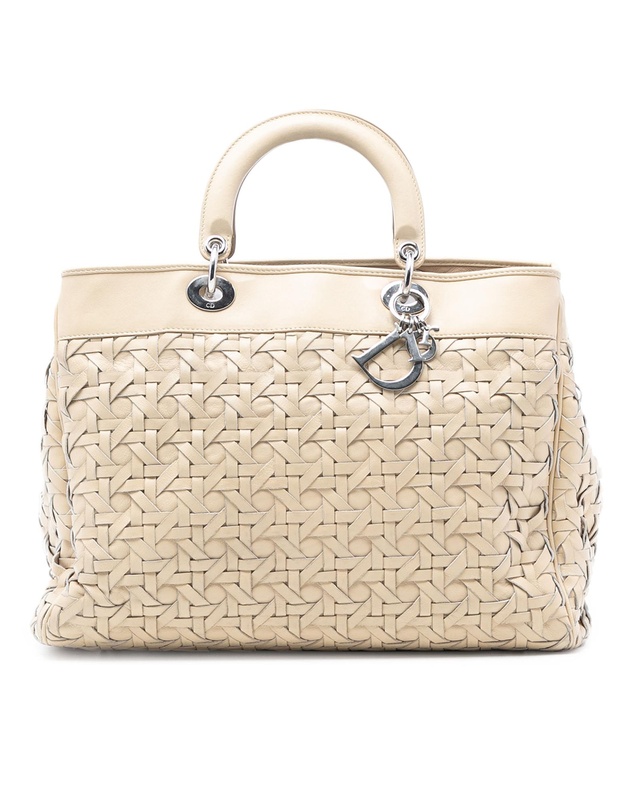 Dior - Pre-Loved Woven Lambskin Lady Dior Avenue Tote