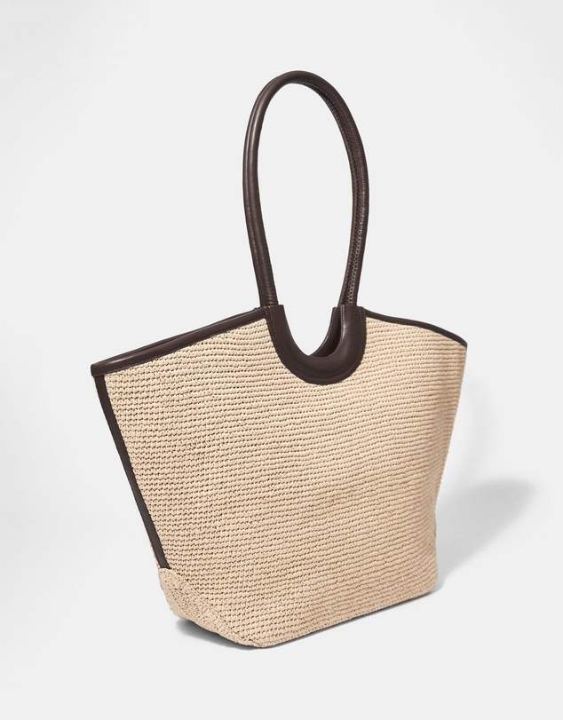 & Other Stories - Leather-Detailed Straw Tote