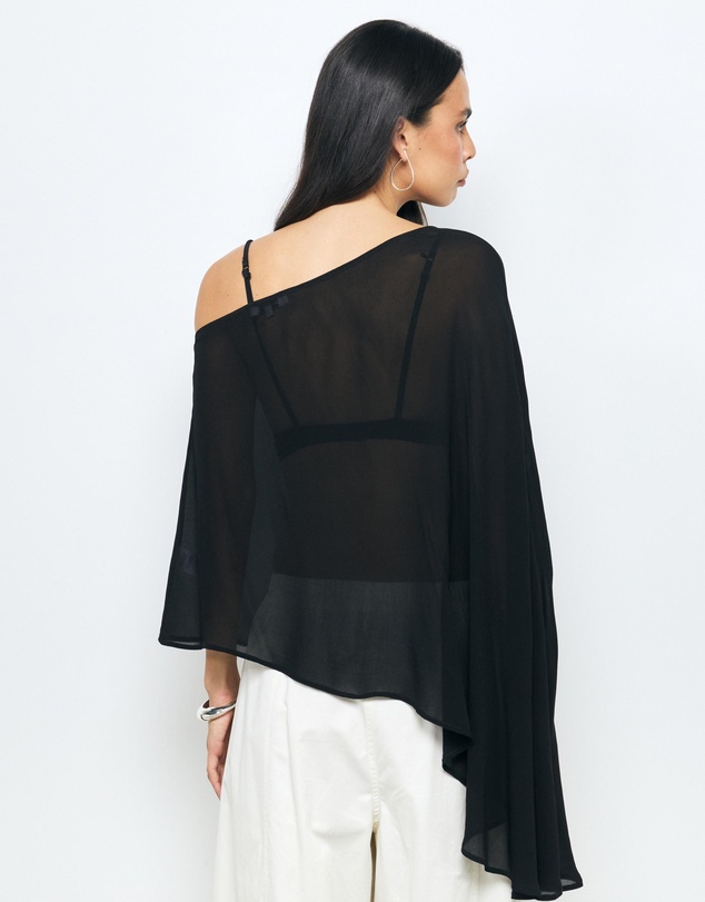 AERE - Mila One Shoulder Asymmetric Blouse