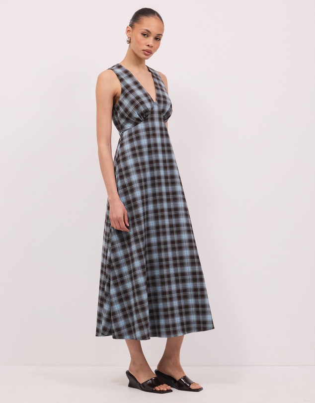 Calli - Lola Check Maxi Dress