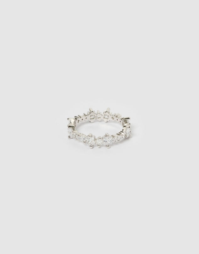 Izoa - Lyla Ring Silver Clear