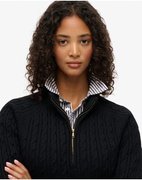 Superdry - Brushed Cable Half Zip Knit