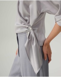 IDA+S - Juliette Satin Wrap Blouse