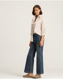 IDA+S - Matilda Oversized Stretch Cotton Blouse