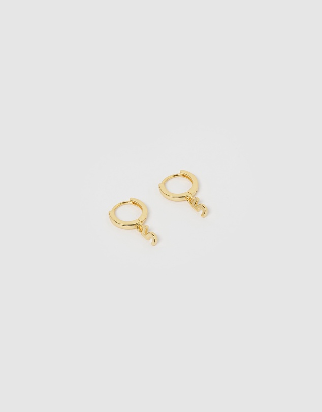 Izoa - Number 5 Huggie Earrings