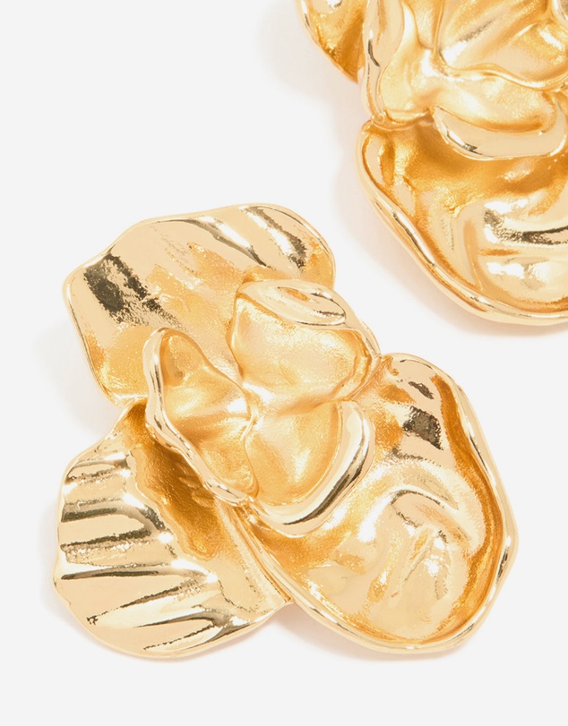 Lovisa - Waterproof Gold Plated Stainless Steel Statement Flower Stud Earrings