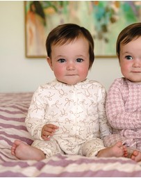 Kynd Baby - Day Or Night Onesie in Ivory Bow