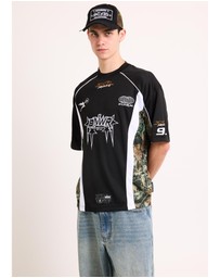 Black Noise White Rain - Xl Archive Jersey T-Shirt