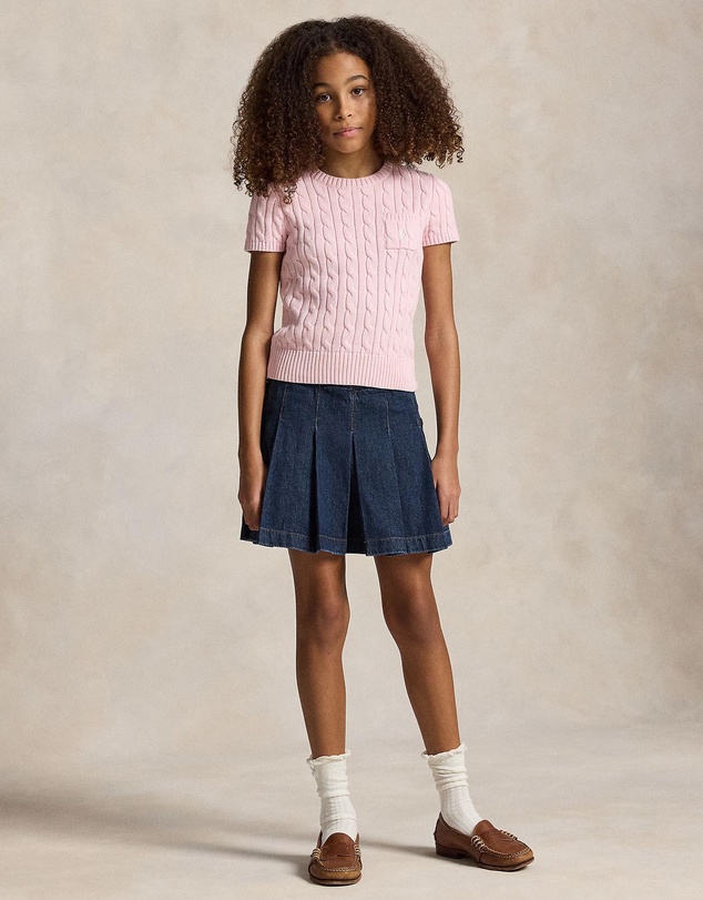 Polo Ralph Lauren - Cable-Knit Cotton Short-Sleeve Sweater - Babies-Teens