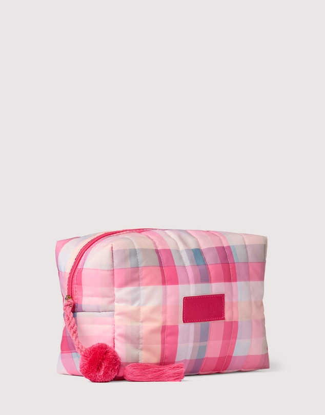 The Somewhere Co - Pink Plaid Cosmetic Case