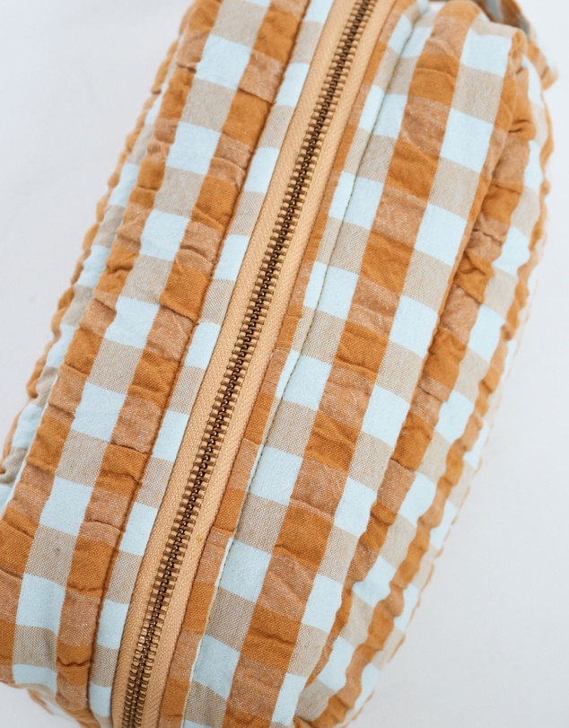 Mosey Me - Honey Blue Seersucker Dopp Kit