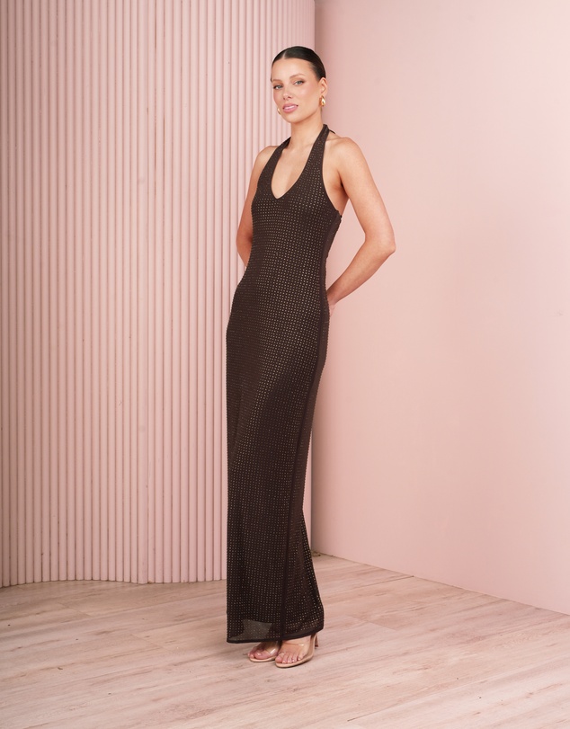 Azzurielle - Selda Diamante Halter Gown