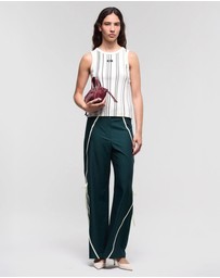 Laagam - Striped Embroidered Logo Top
