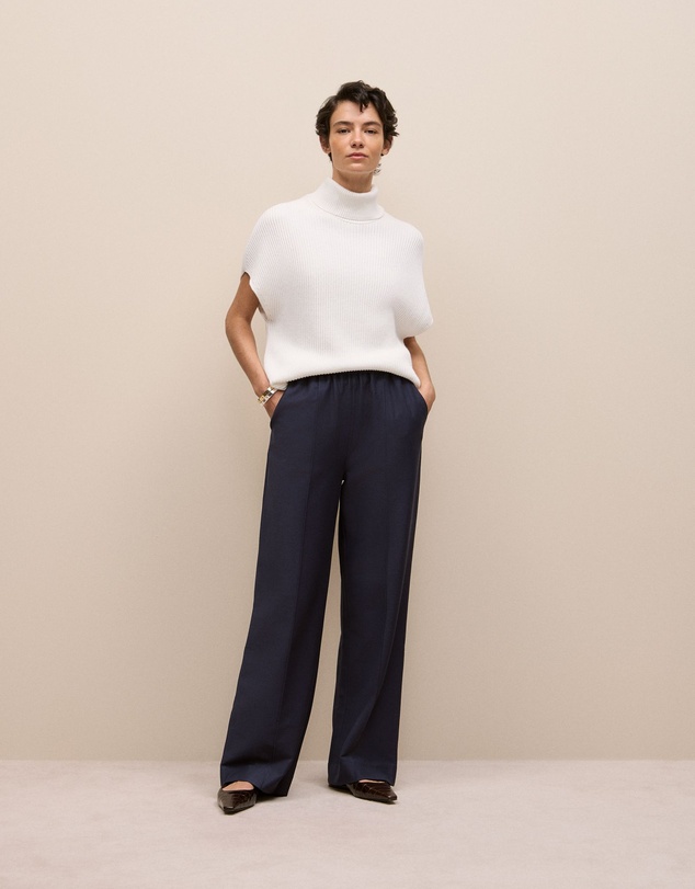 Trenery - Pintucked Pull On Pant in Night Sky