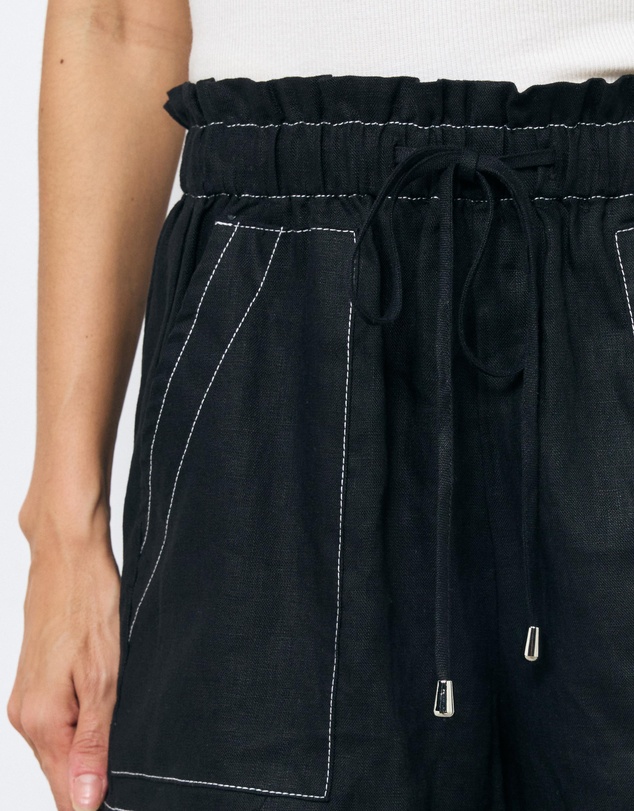 AERE - Poppy Contrast Topstitch Shorts