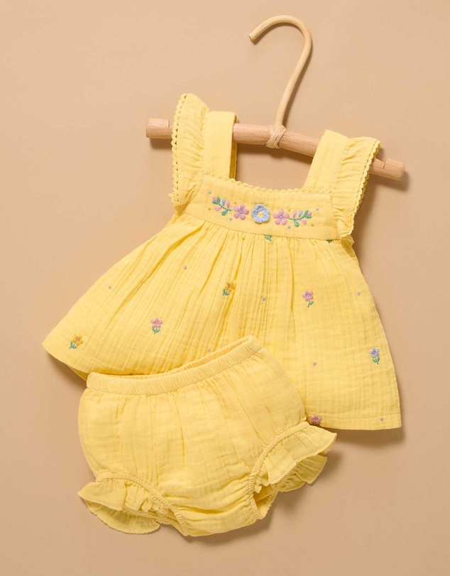 Purebaby - Daisy Broderie Set -Kids-Babies