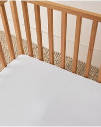 Sheet Society - Leo Washed Cotton Cot Fitted Sheet