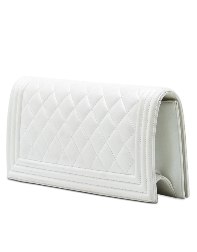 Pre-Loved by Azura Reborn - Pre-Loved Quilted Lambskin Boy Flap Clutch