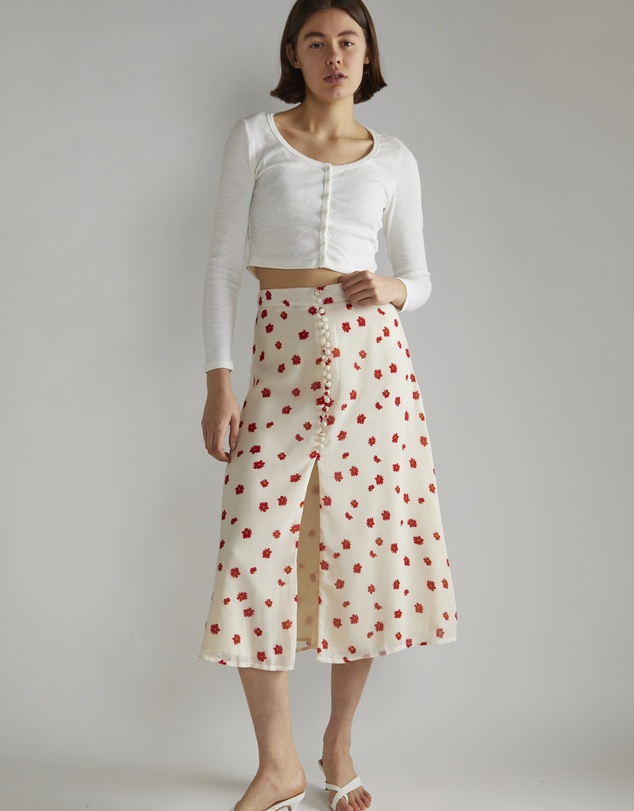 Glamorous - Button Front Midi Skirt