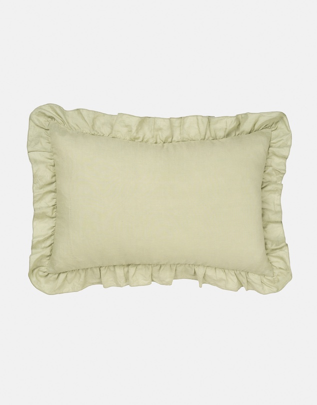 Linen House - Nimes Pure Linen Ruffle Filled Cushion