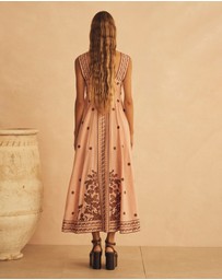 AUR OCEA - Embroidered Empire Maxi Dress