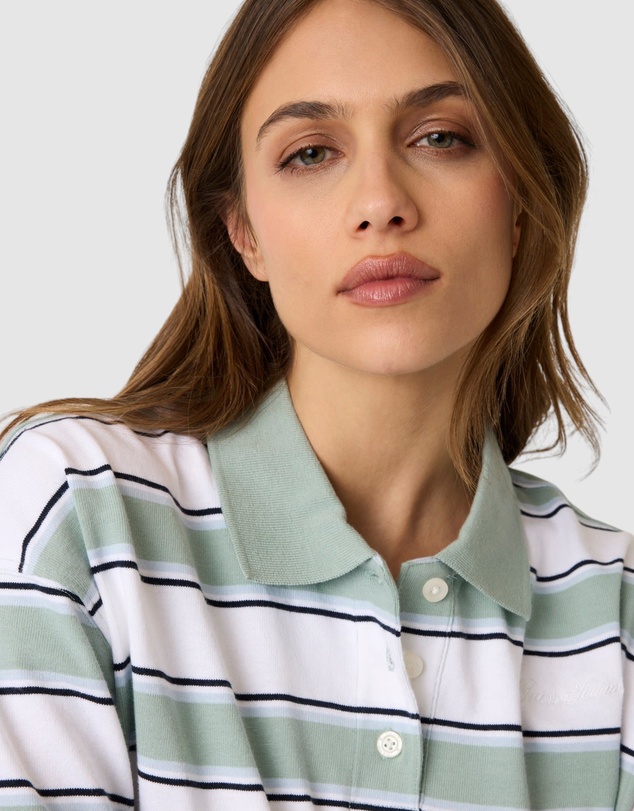 GUESS Jeans - GUESS JEANS Oversized Cropped Polo Shirt