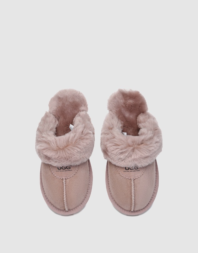 EVERAU - Australian Shepherd Ugg Waffle Slipper Sheepskin Upper House Shoes