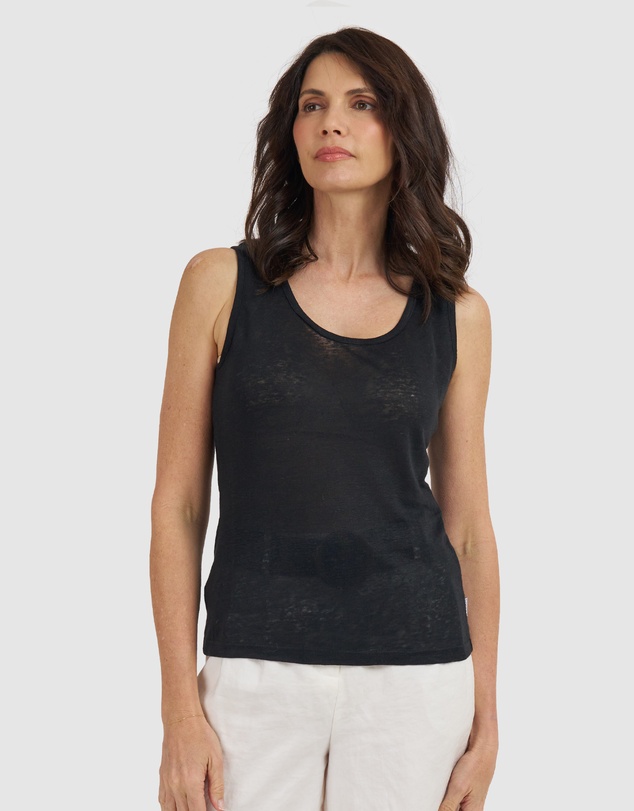 CAMIXA - Tecla Linen Jersey Top