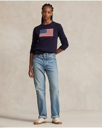 Polo Ralph Lauren - Flag Cotton Crewneck Sweater - ICONIC EXCLUSIVE