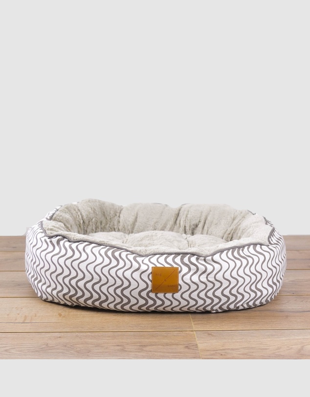 Mog & Bone - 4 Seasons Reversible Circular Dog Bed - Mocha Wave