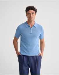 Oxford - Otis Zip Neck Knitted Polo