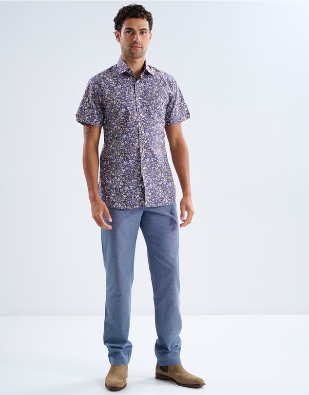 3 Wise Men - 3 Wise Men Anchor Print Short Sleeve Shirt