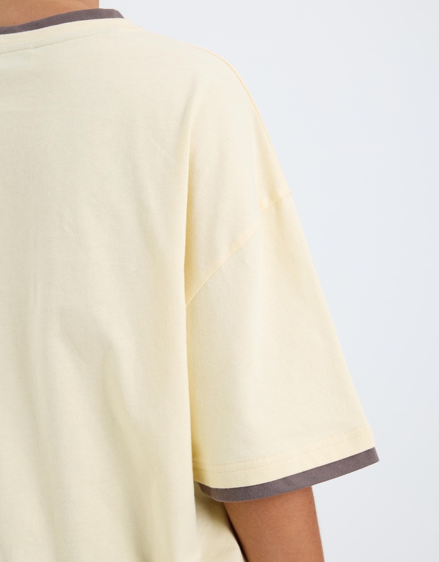 Calli - Kate Contrast V Neck Oversized Tee