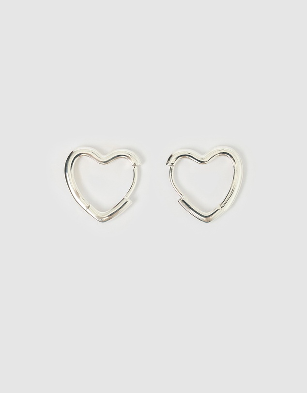Arms Of Eve - Sweetheart Silver Earrings - Large