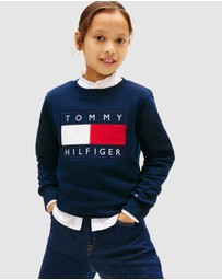 Tommy Hilfiger - Heritage Flag Applique Crew Neck Sweatshirt - Teens