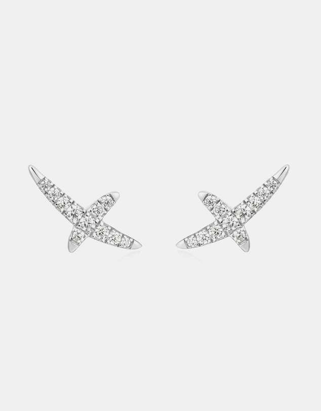 Ania Haie - Silver Kiss Pave Studs