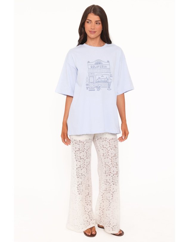 Petal & Pup - Carmen Graphic Tee - Baby Blue