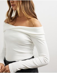 Minima Esenciales - Alita Off Shoulder Jersey Top