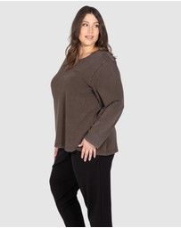 Love Your Wardrobe - Molly Acid Wash Long Sleeve Tee